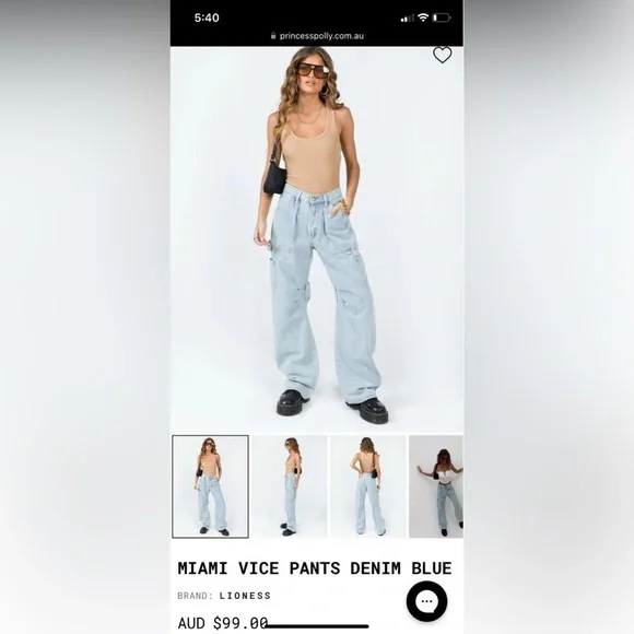 LIONESS CARGO JEANS - Picture 2 of 9